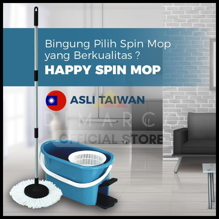 Happy Spin Mop - Alat Pel Pembersih Lantai Ultra Super Ember Jumbo