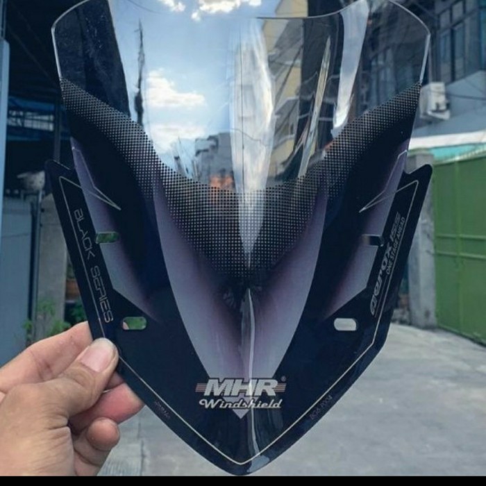 Visor New Aerox 2021 carbon MHR dan Visor Aerox Lama - Smoke Rayben