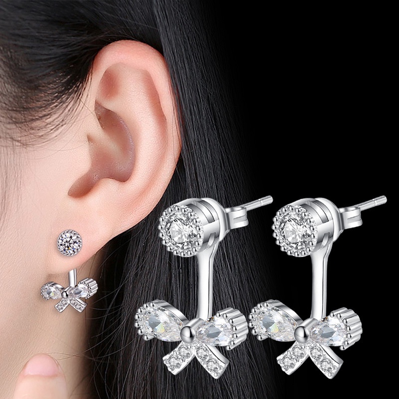 Anting Perak 925 Wanita Kupu-kupu Manis Perhiasan Fashion EH00016