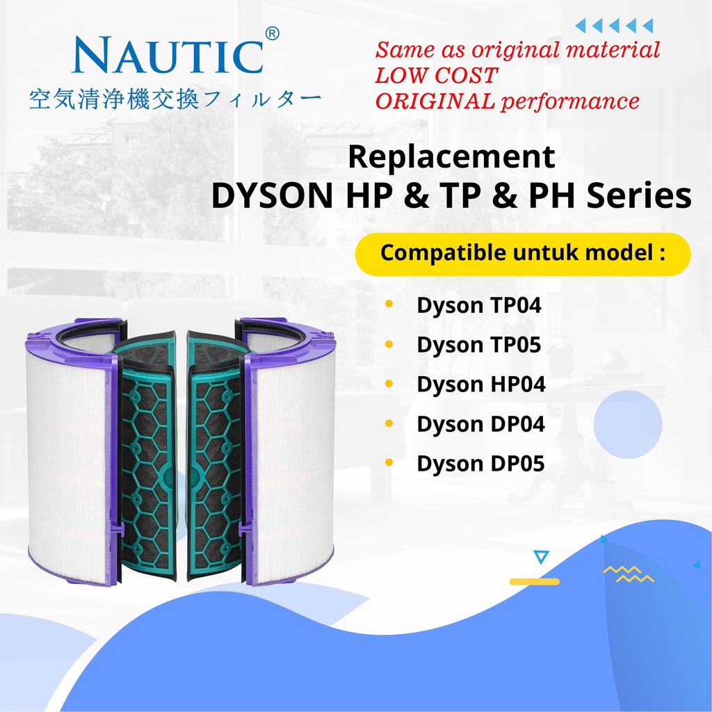 NAUTIC - Air Purifier Fan Filter For Dyson filter TP04 DP04 TP05 HP04 DP05