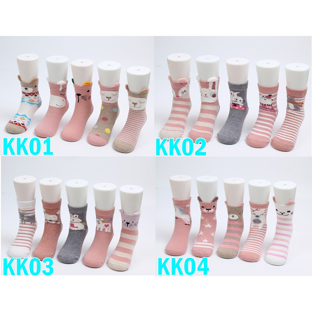 Kaos Kaki Anak Set Motif Karakter Lucu