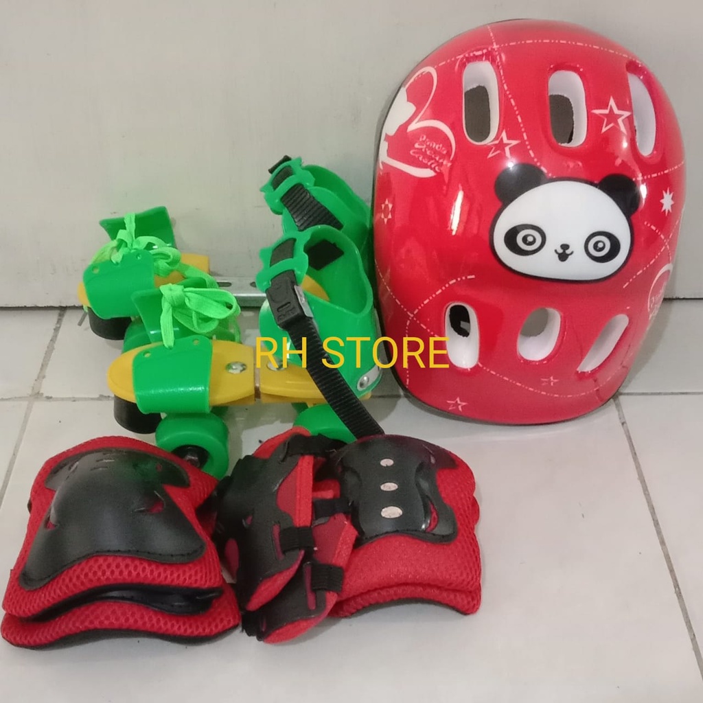 BISA COD SEPATU RODA DRY SKATE 298 KOMPLIT DEKER DAN HELM INLINE