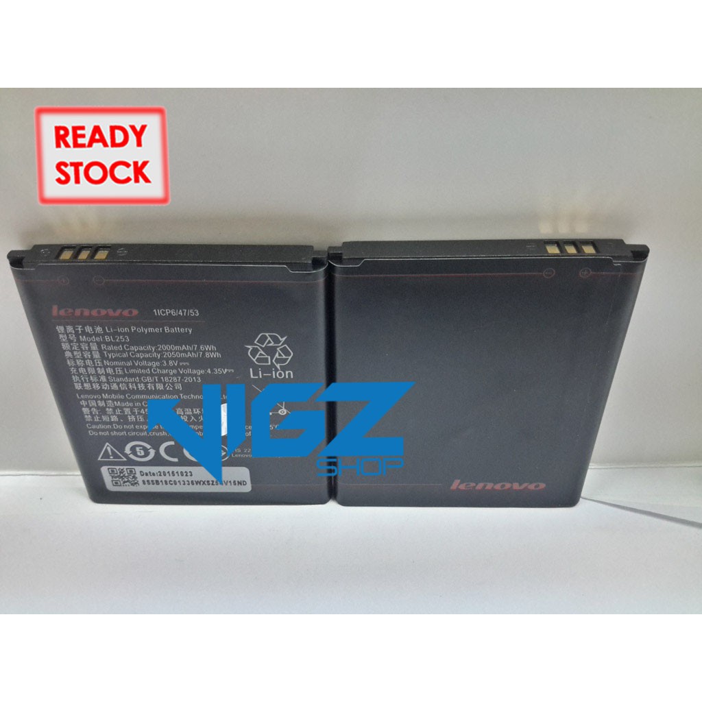 Baterai Lenovo A1000 A2010 A2580 A2860 BL253 BL-253 Original 100%