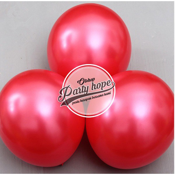 BALON- SOUVENIR ULTAH / BALON LATEX / BALON METALIC / BALON WARNA MERAH -BALON.