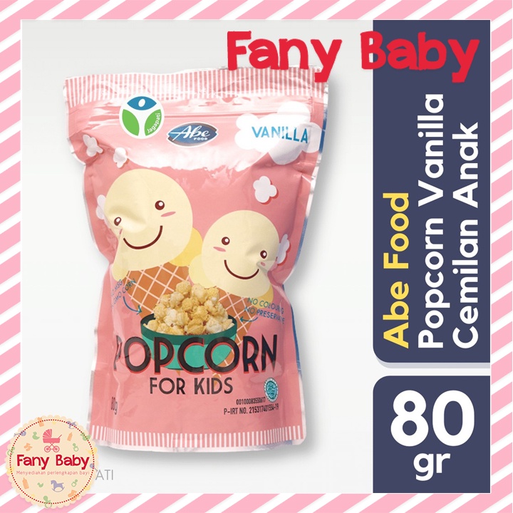 ABE POP CORN FOR KIDS 80GR [ VANILA ]