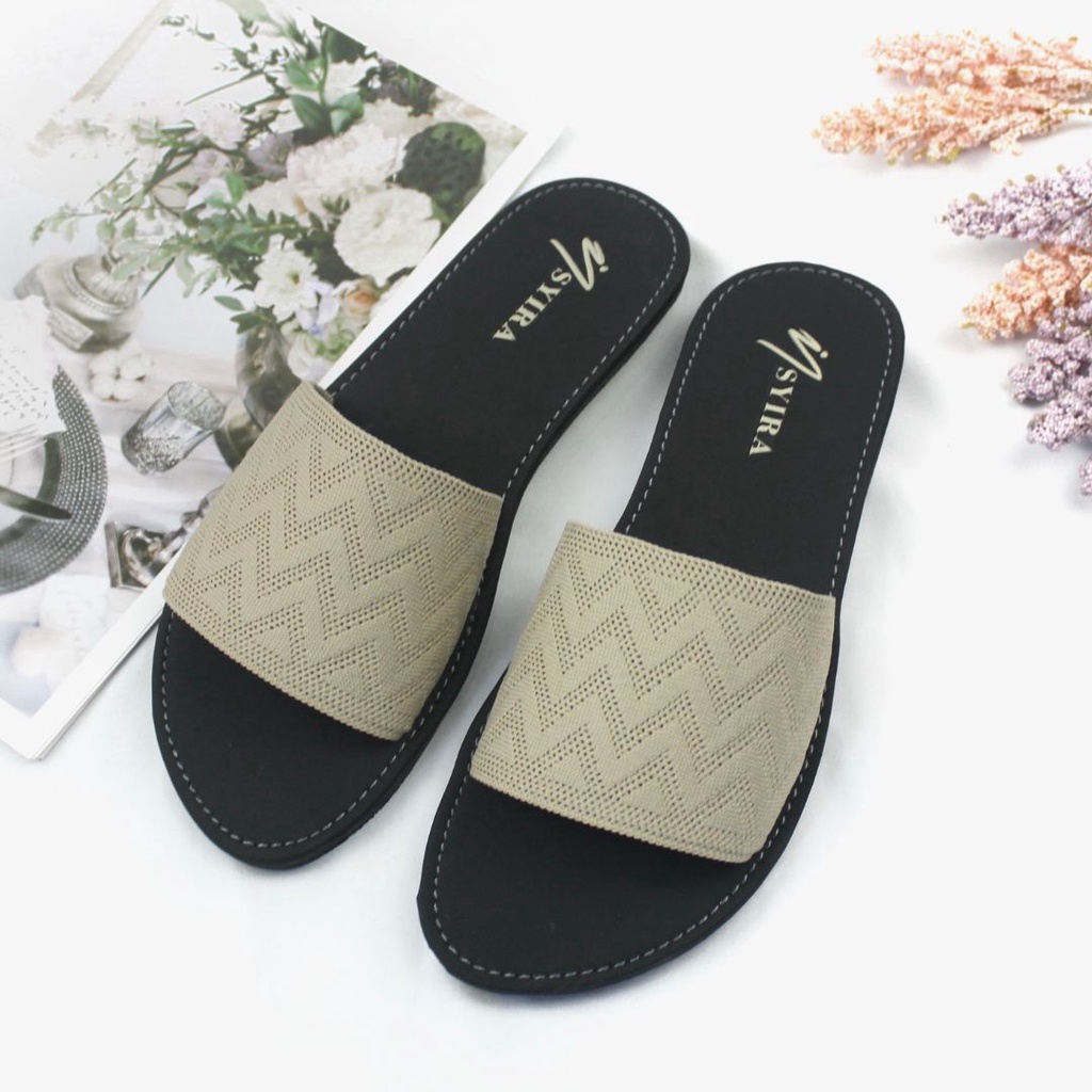 Insyira - Sandal Wanita Halda / Sandal Selop Wanita Non Slip / Sandal Rajut Import