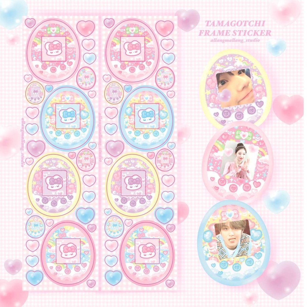 Stiker laser hologram Motif Kartun Gaya Korea Untuk Dekorasi
