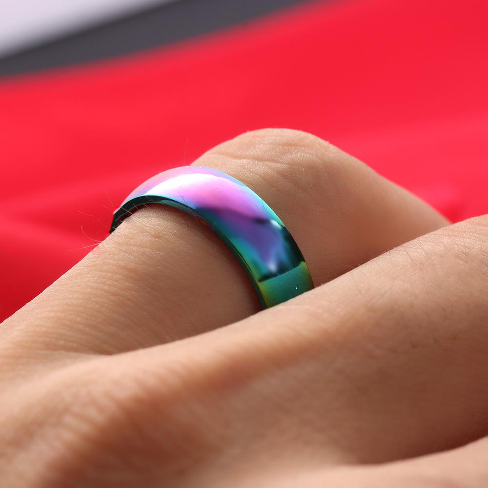 Cincin Band Nanas Fashion Pasangan Warna-Warni Pertunangan Pernikahan