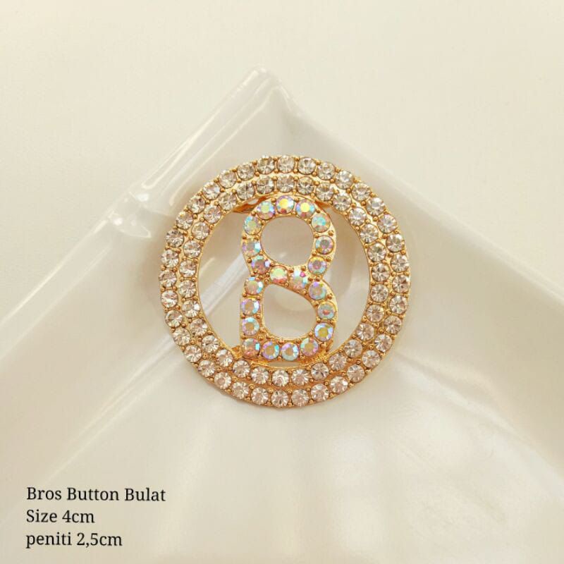 Bros Buttonscraves / Bros Ala Buttonscarves  / Bros Button / Buttonscarves Brooch / Orderinkuy Bros-Button Bulat Gold