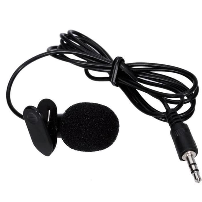 Premium Microphone Clip On lavalier 3.5 mm jack panjang 1- 1,5 meter