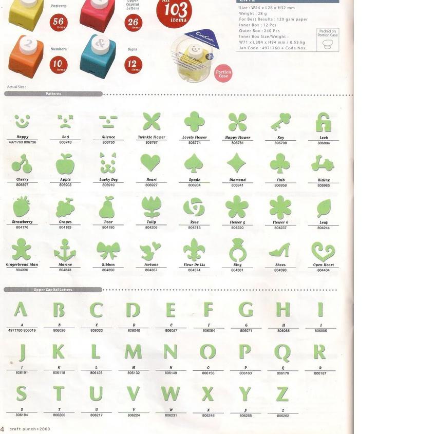 

FREE ONGKIR!CARLA MINI CRAFT PUNCH CN-12 PILIHAN KARAKTER 2|SQ5