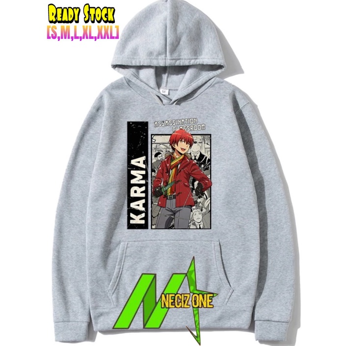 ANSATSU KYOUSHITSU MANGA JEPANG HOODIE COSPLAY KARMA AKABANE CHARACTER PRIA FASHION HOODIE PRIA KUAL