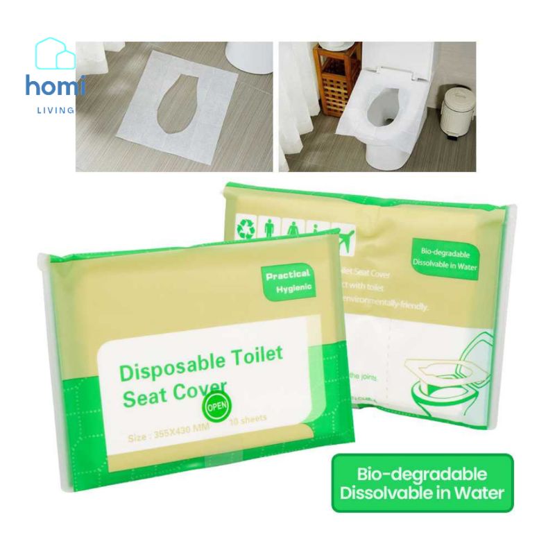 HOMI Cover Alas Duduk Dudukan Toilet Closet  Umum Anak Dewasa Plastik Travel Disposable Seat Cover 5