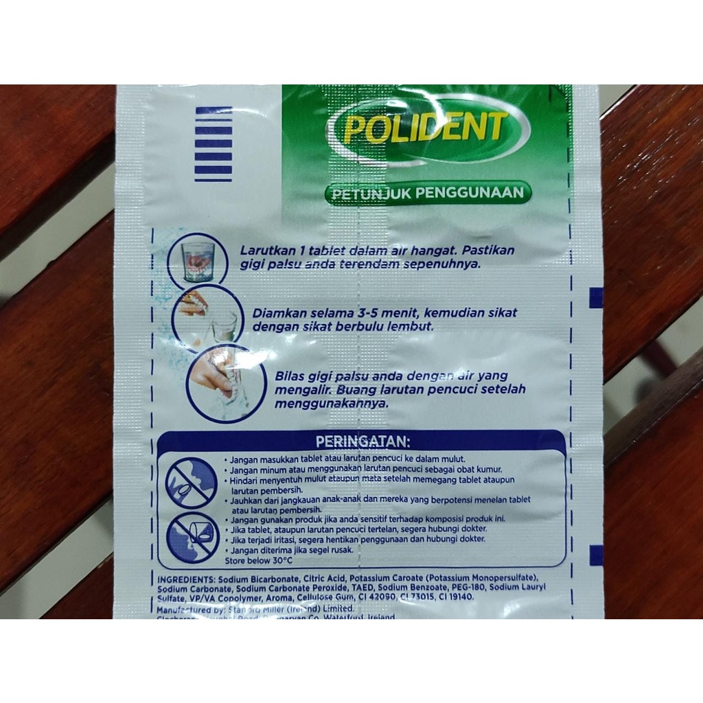 Polident Cleanser 6 Tablets / Pembersih Gigi Palsu / Membunuh Kuman Penyebab Bau Mulut
