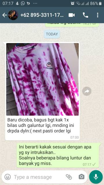 tye dye pewarna remasol Gratis pengunci warna setiap beli 4 warna