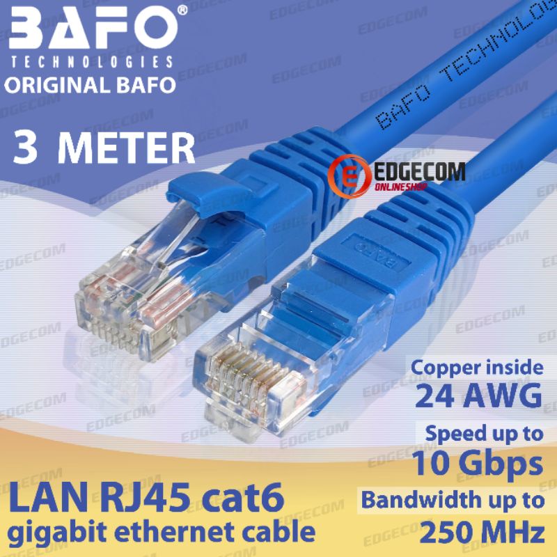 BAFO Kabel Lan Cat6 RJ45 3 Meter ORIGINAL