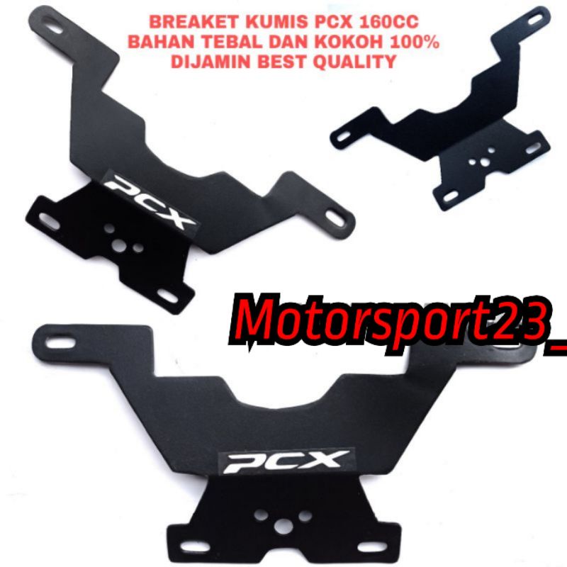 Breket kumis plat nomor motor PCX 160 breket plat nomor dudukan plat nomor PCX 160CC