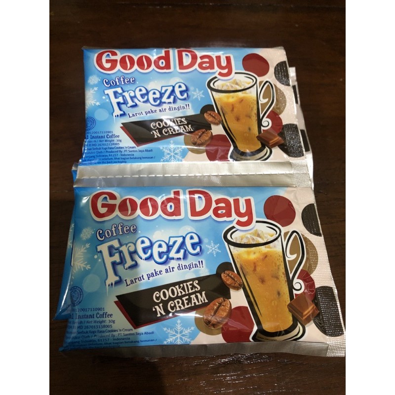 Good Day Freeze Kopi Instan Larut Pakai Air Dingin 1 renteng 10 sachet