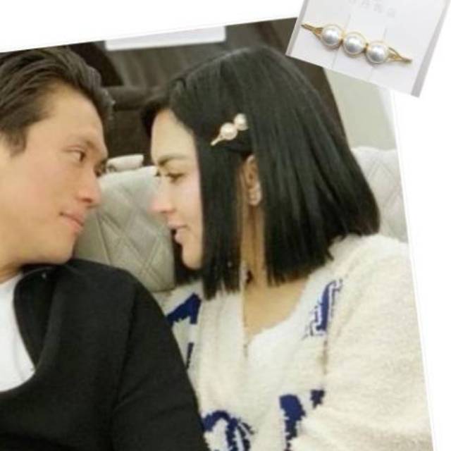 Jepit Rambut Korea Baroque Pearl Simple Diamond Retro Palace