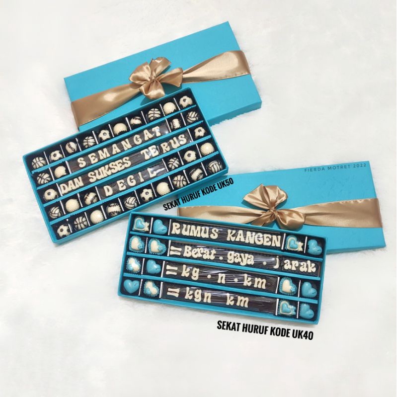 

Sekat huruf coklat pejuang LDR - hadiah cokelat box - gift wisuda