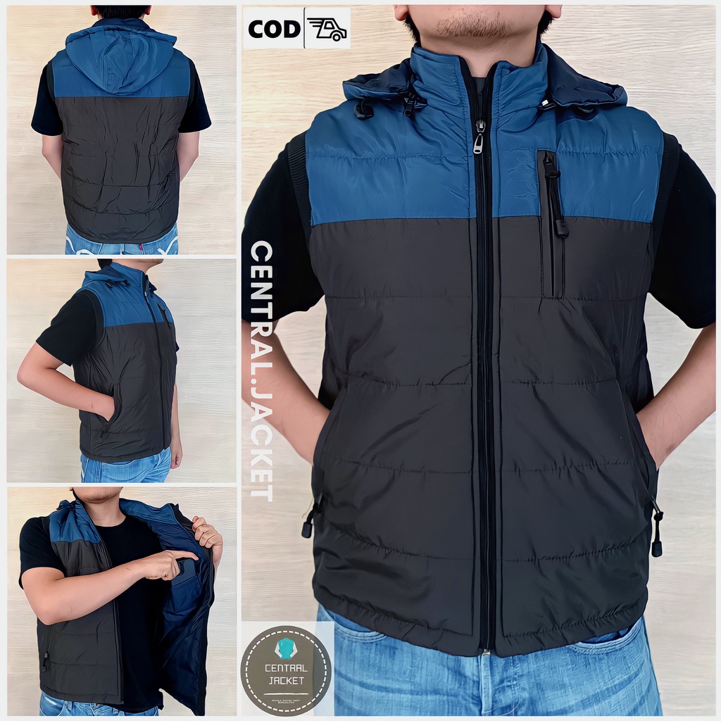 ROMPI PARASUT PRIA HOODIE - VEST HOODIE PREMIUM - CENTRAL JACKET