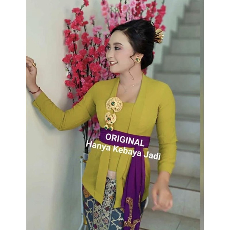 Set kebaya jadi kutubaru polos stretch