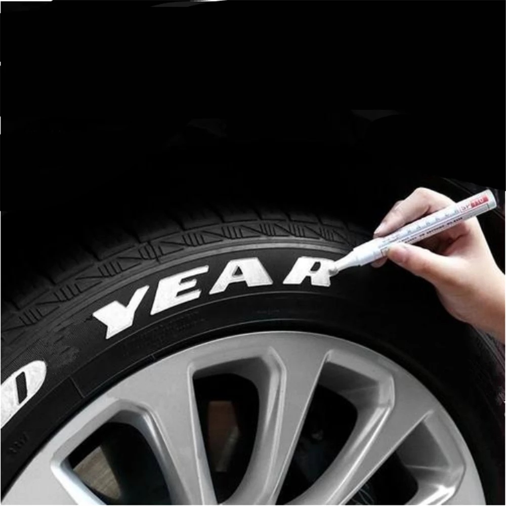 Pulpen Spidol Tinta Ban Mobil waterproof Grafiti Ban Mobil Menggambarkan letter pen tire decoration paint pen Tidak Luntur