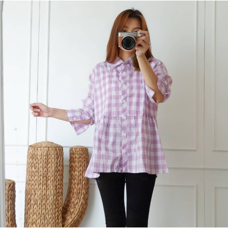 BOXY FLARE TOP - ATASAN WANITA TANGAN PANJANG