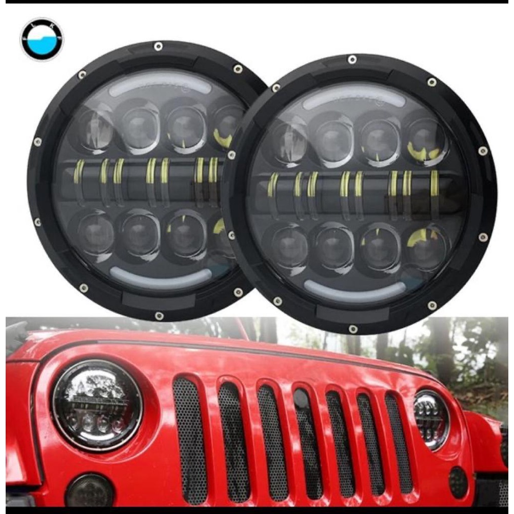 Daymaker Headlight 7 Inch Hi Lod Led Fog Lamp Head Lamp Harley Mobil Lampu Led Daymaker 7 Inch 40W-5