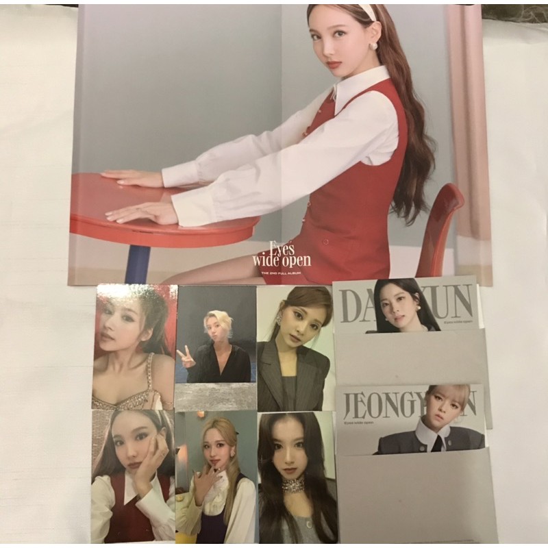 TWICE EYES WIDE OPEN SHARING PHOTOCARD NAYEON SANA MINA DAHYUN CHAEYOUNG TZUYU OT9