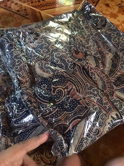 Batik Pria Size M L Xl Xxl  Bswart Batik Hrb026 Kenongo Hem Panjang Padi