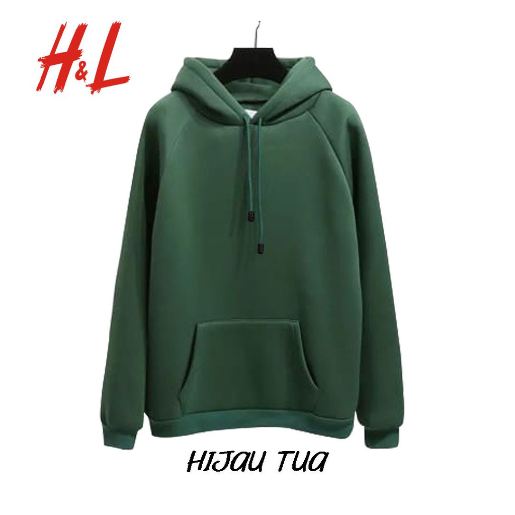 SWEATER HOODIE JEMPER POLOS DISTRO UNISEX matt COTTON fleece Premium TERMURAH TERLARIS-HIJAU BOTOL