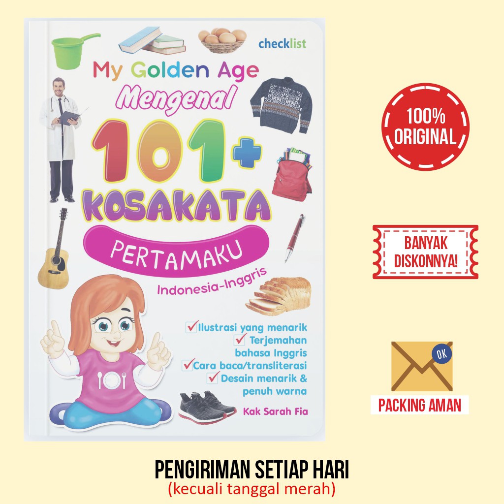Boardbook Anak Mengenal 101+ Kosakata Pertamaku My Golden Age