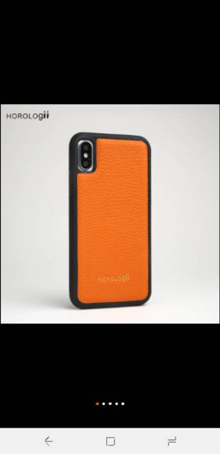 Horologii premium germany cow leather casing for Iphone X orange