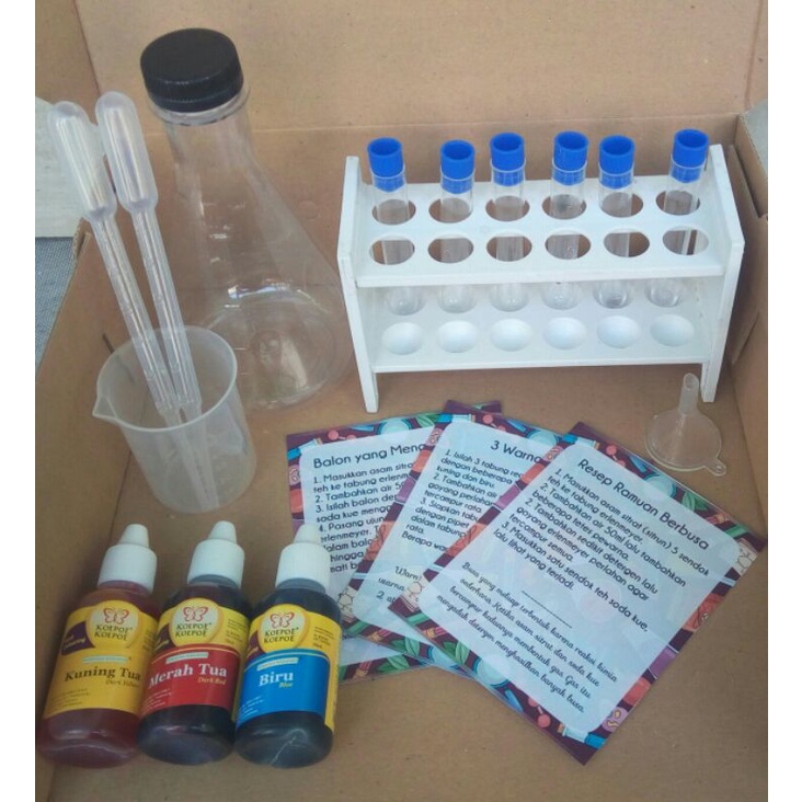 Mainan Edukasi Percobaan Sains Kimia Anak Laboratorium Mini Science Toy Pencampuran Warna Mixing Color