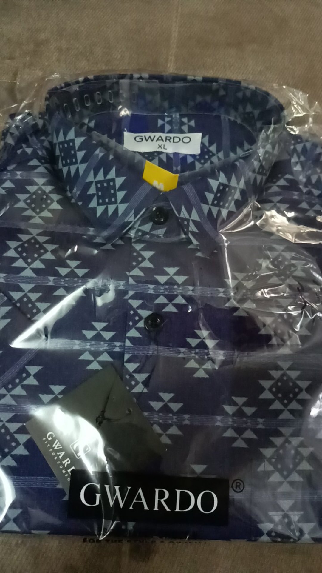 Kemeja Batik Slimfit Dan Reguler Navy Motif Anyam Full Katun Murah Gwardo