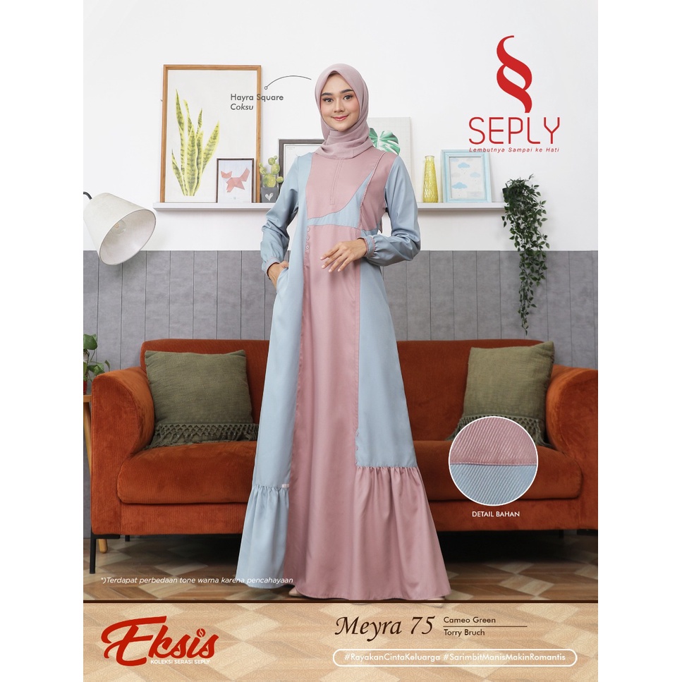 READY SIAP KIRIM | HB - MEYRA 75 CAMEO GREEN | GAMIS BY SEPLY TERBARU 2022 | GAMIS TERLARIS