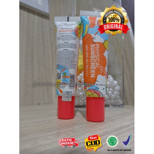 [HOT NEW] KODE NG-PHYSICAL SUNSCREEN 20ML - NAAVAGREEN TIRAI NEW - SUNBLOCK - SUNSCREEN