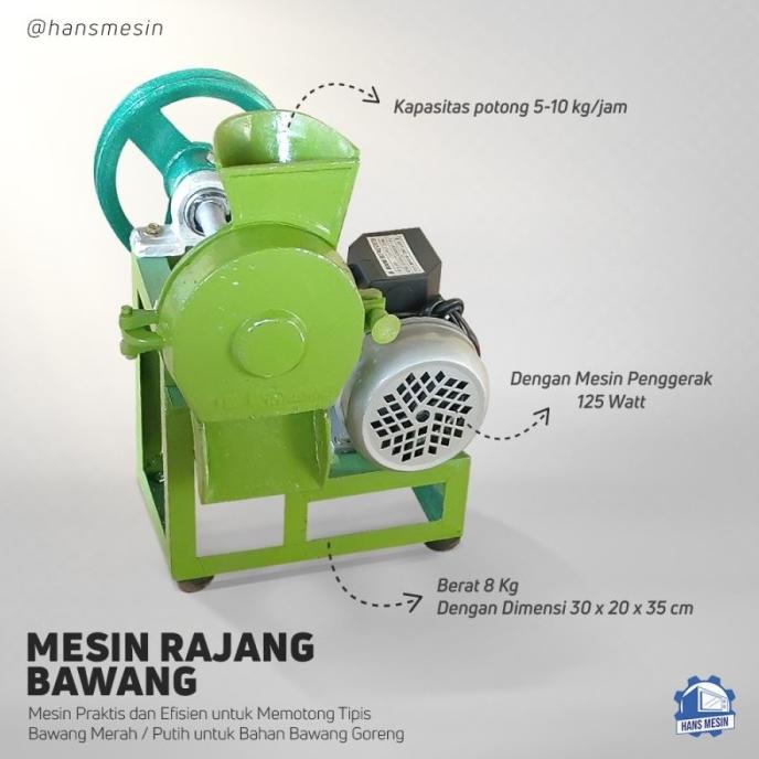 Mesin rajang bawang listrik mesin pemotong bawang