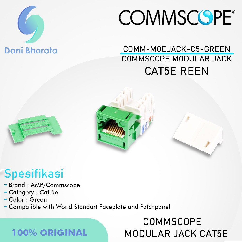 Modular jack RJ45 CAT5e AMP Commscope Jack Modular CAT5e FTP UTP RJ45