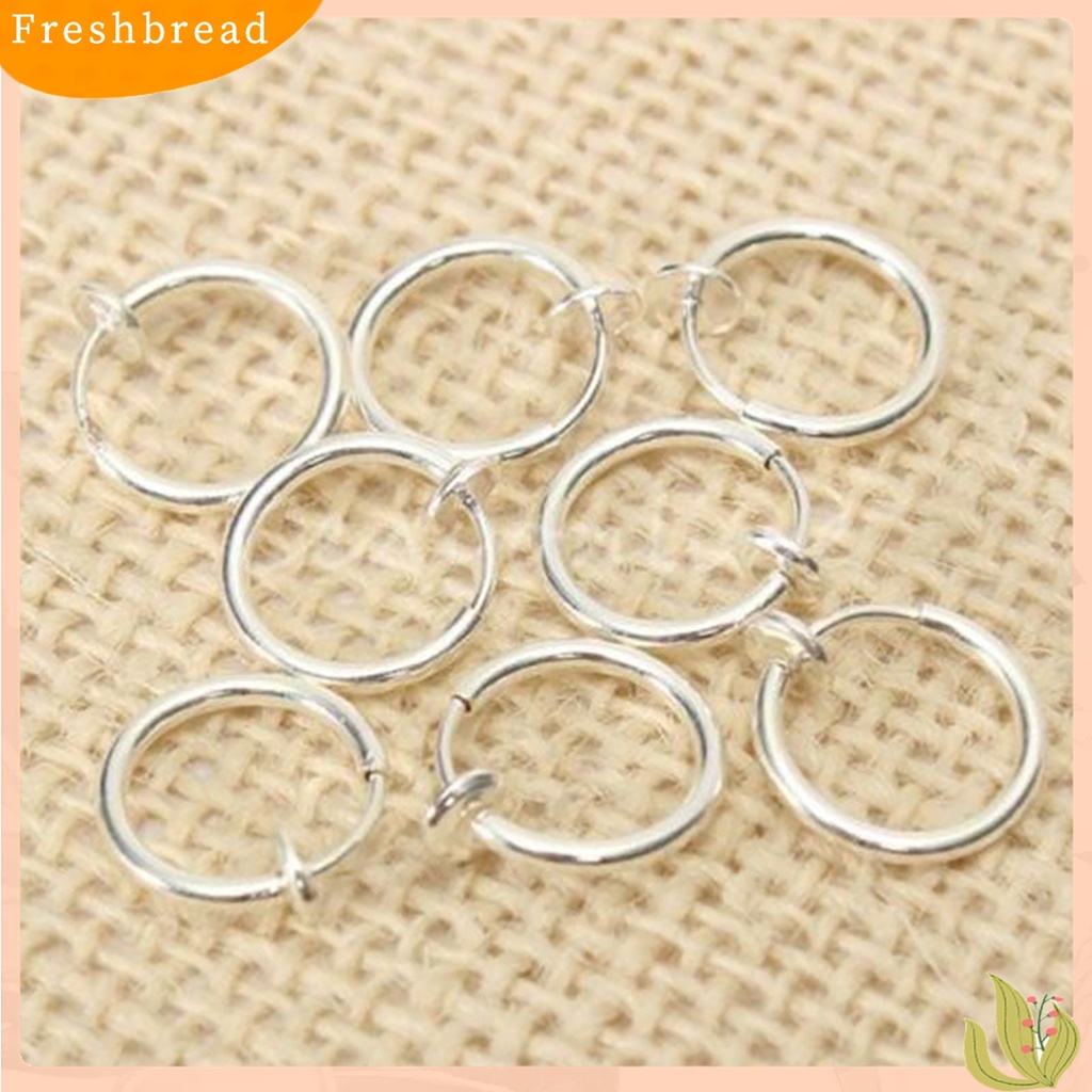 【Fresh】8 Punk Clip On Fake Piercing Nose Lip Hoop Rings Earrings Silver