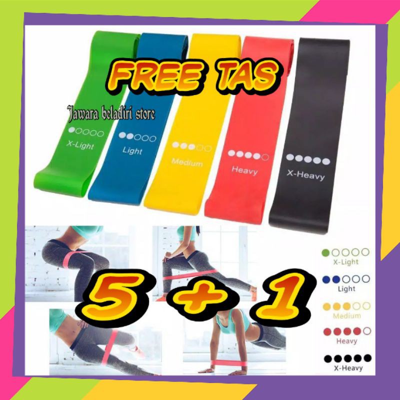 (MAINANKYU)  ORIGINAL Resistance Band Fitness, Yoga dan Gym LOOP