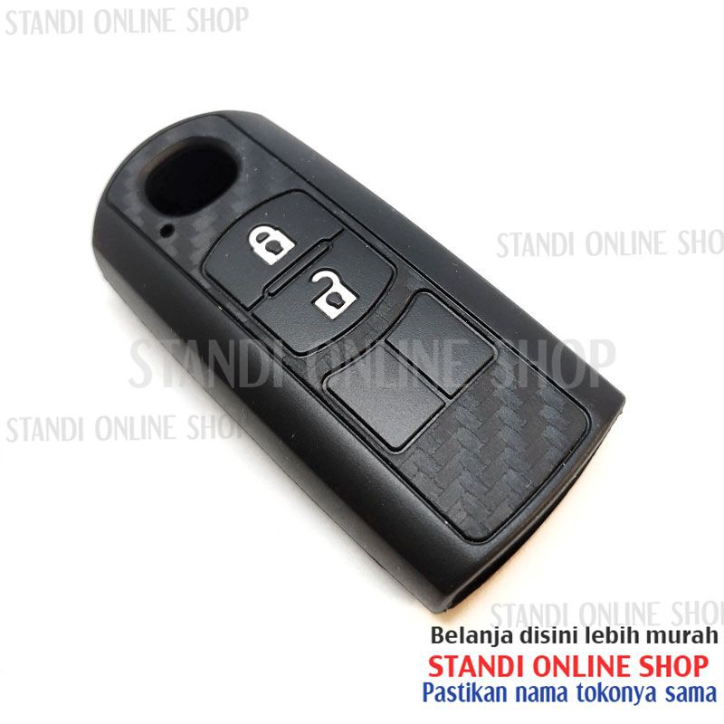 Kondom Kunci Silikon Carbon Remote Smartkey Mazda 2 Skyactive CX-5 CX-3 CX3 CX5