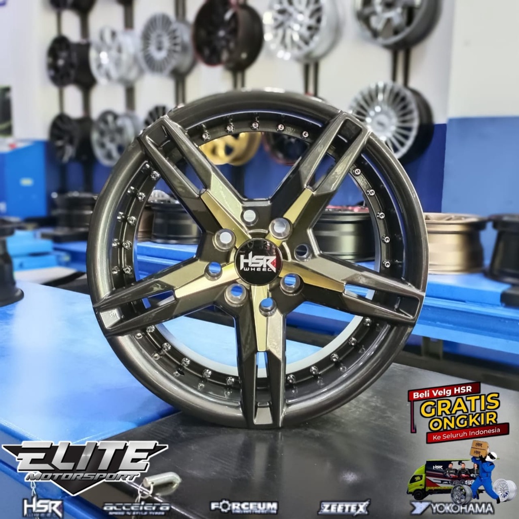 Velg Mobil Brio Agya Sigra Sirion Ring 15x65 Lubang 4 Velg HSR KEUNIKAI