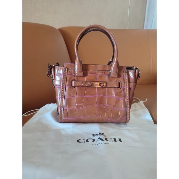 PRELOVED SECOND AUTHENTIC ORI COACH SWAGGER 20 CROCO