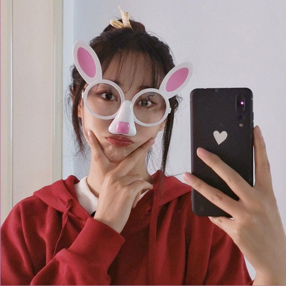 R-flower Kacamata Hitam Hias Pesta protectionProm Perayaan Liburan Selfie Props