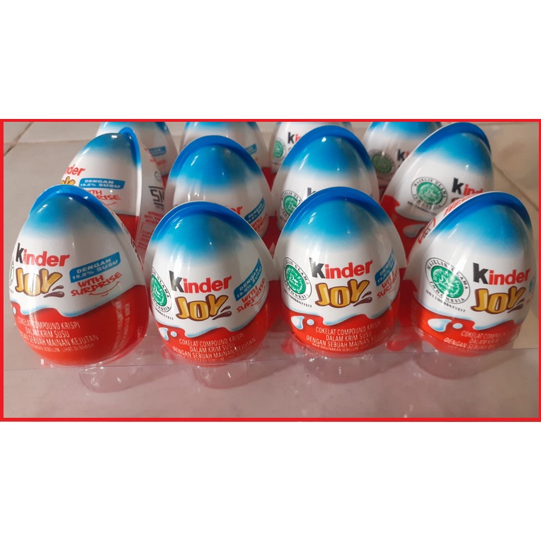 Kinder Joy | Coklat Compund Krispi dalam krim susu dengan sebuah mainan kejutan Halal MUI