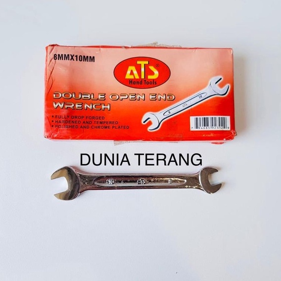 KUNCI PAS ATS 8x10 mm 8 mm 10 mm - Kunci Buka 8mmx10mm - Konci Pas 8-10 - Double Open End Spanner 8mm 10mm ATS