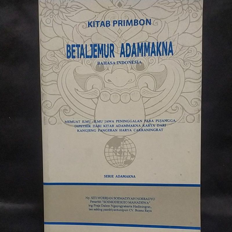 kitab primbon BETALJEMUR ADAMMAKNA bahasa Indonesia UKURAN BESAR