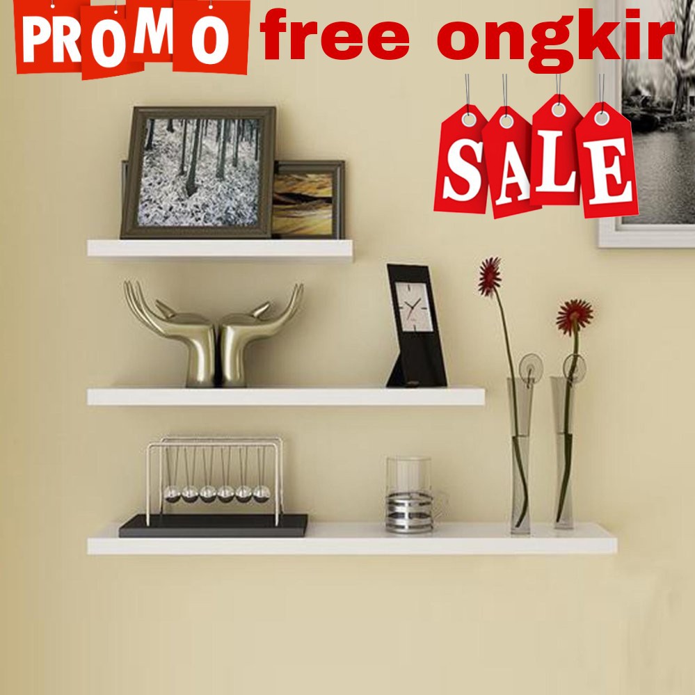 PROMO RAK  DINDING  1 SET ISI 3PACK freee breket besi 